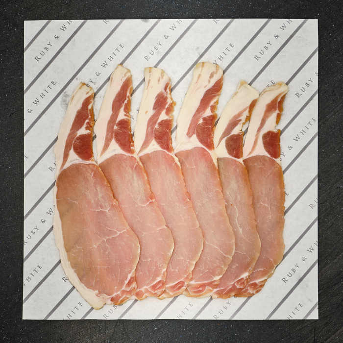 RubyWholesale: Bacon - Dry Cure Rindless Smoked Back